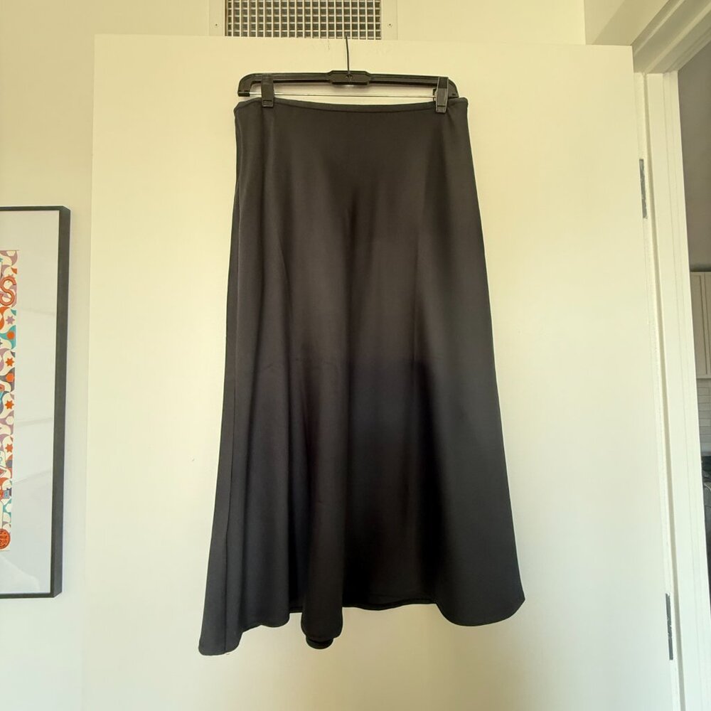 Like New - IRIS & INK Margot satin-crepe midi skirt